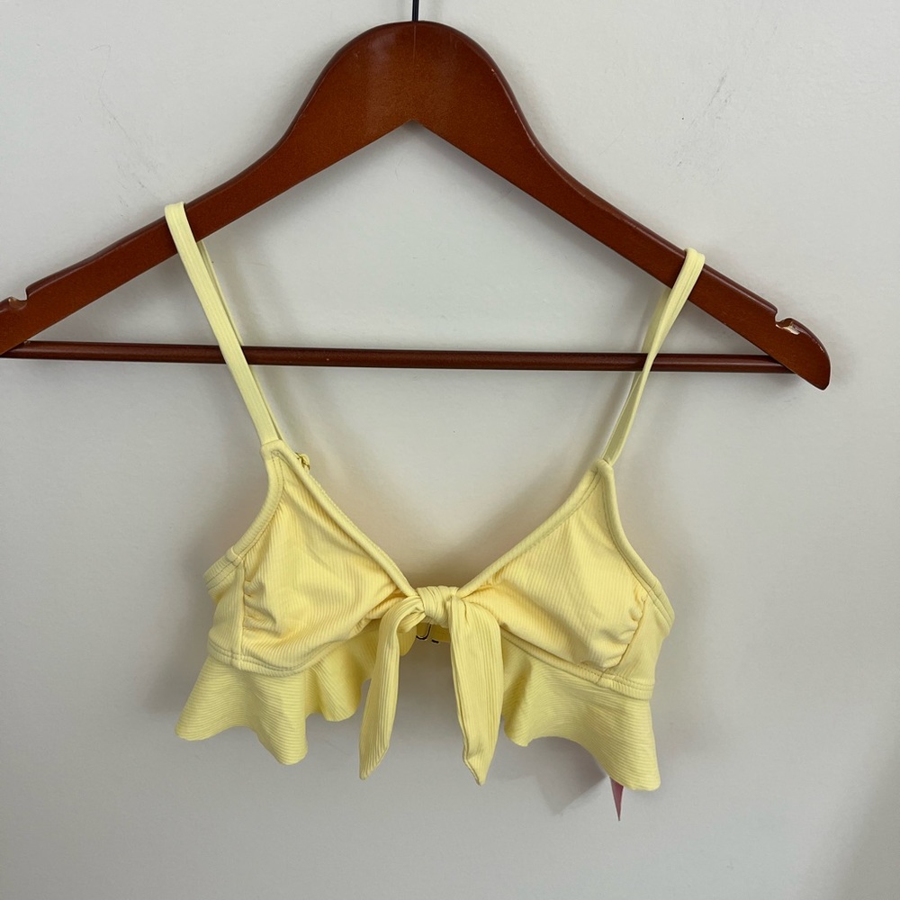 Xhilaration Yellow Tie Bikini Top